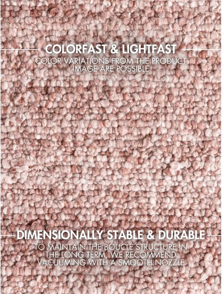 Сиво-розова ръчно изработена пътека от букле 80x200 cm Notting Hill Portobello – Ted Baker