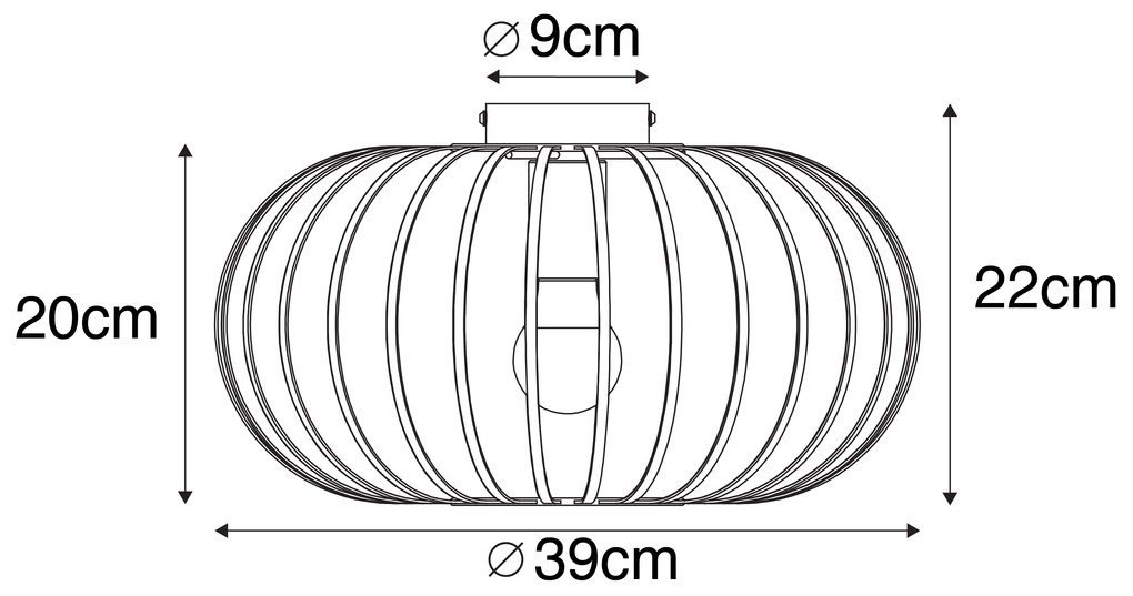 Дизайнерска таванна лампа бяла 39 см - Johanna