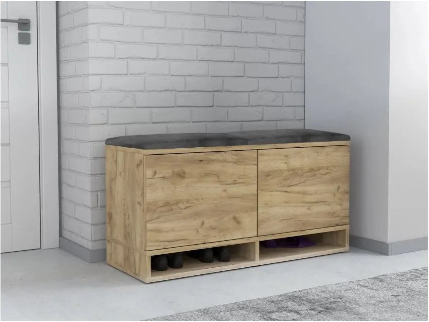 Стелаж за обувки със седалка Craft/ Grey