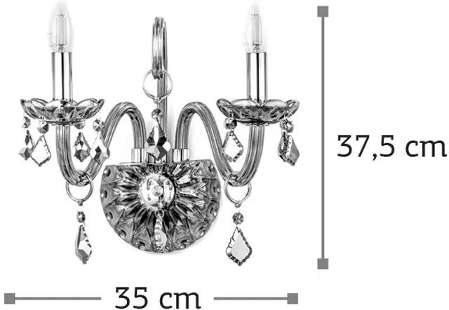 Аплик за стена InLight 43391-2-Tint