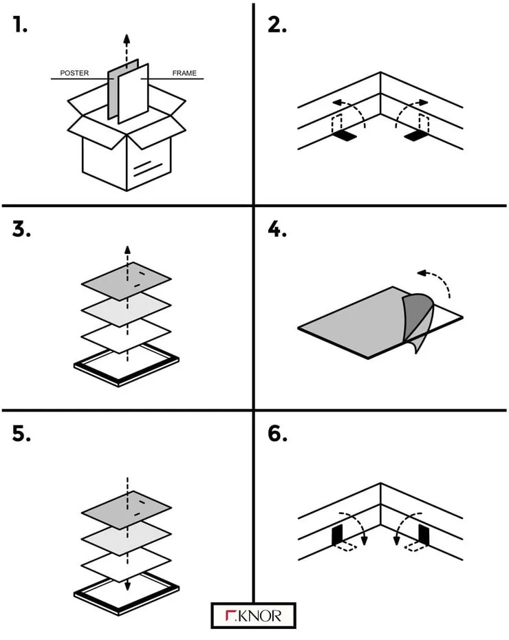 Картини в комплект 6 бр. 32x32 cm – knor