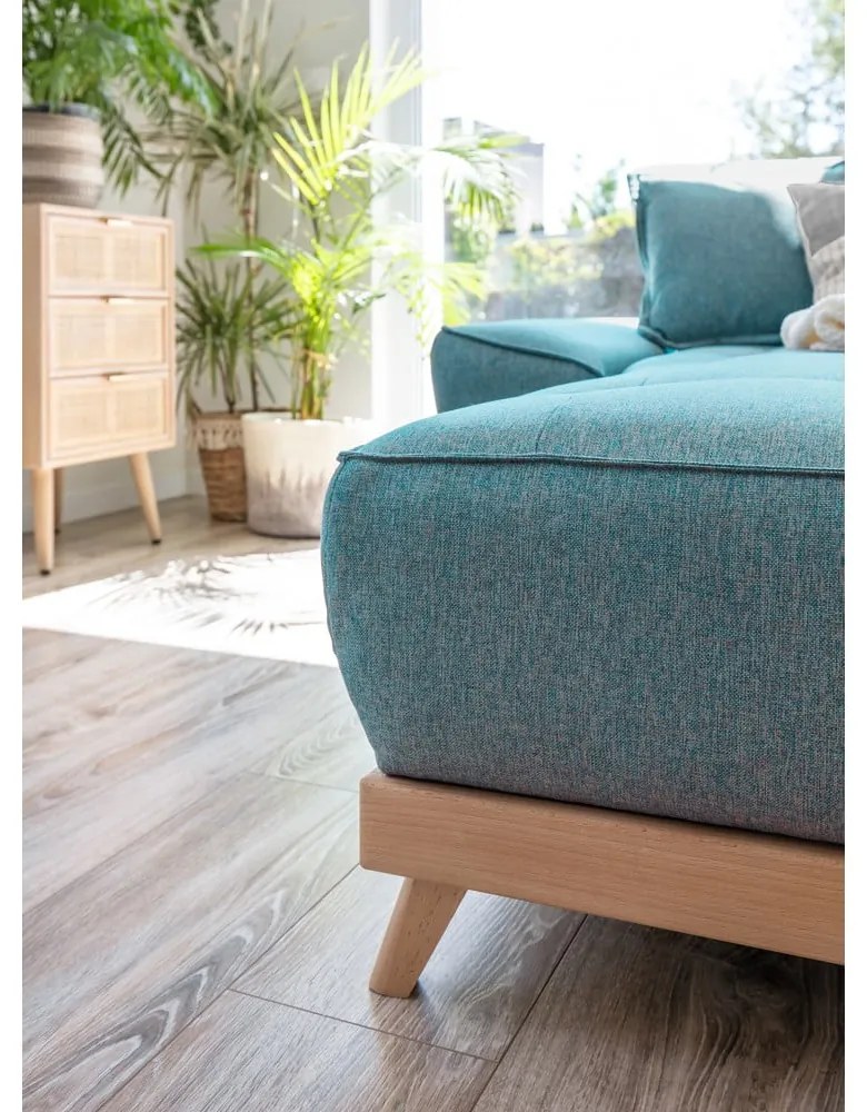 Тюркоаз разтегателен ъглов диван (променлив) Dazzling Daisy – Miuform