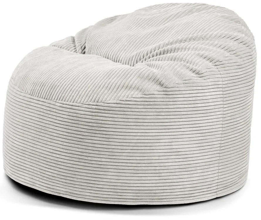 Кремав детски пуф от рипсено кадифе Om 85 – SLOWDOWN