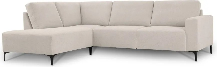 Бежов шенилов ъглов диван (ляв ъгъл/L форма) Fabian – Scandic