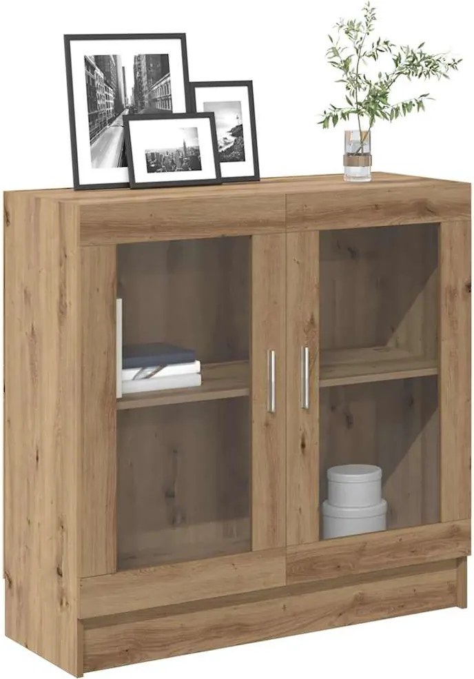 856155 vidaXL Библиотека, дъб артизан, 82,5x30,5x80 см, инженерно дърво