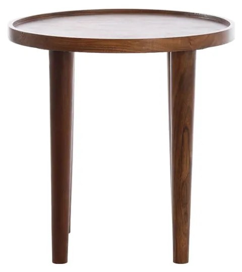 Кръгла странична масичка от масивна акация ø 49 cm Qiano – Light & Living