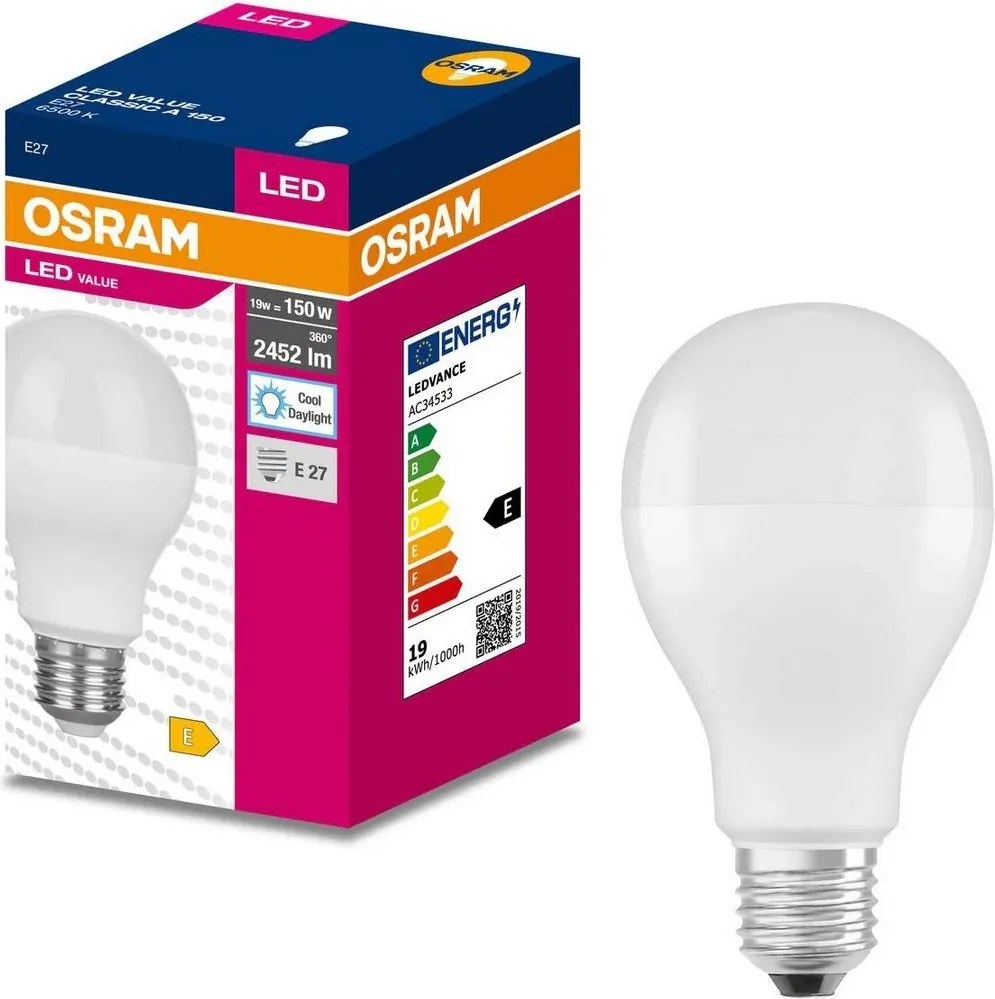 LED крушка E27/19W/230V 6500K - Osram