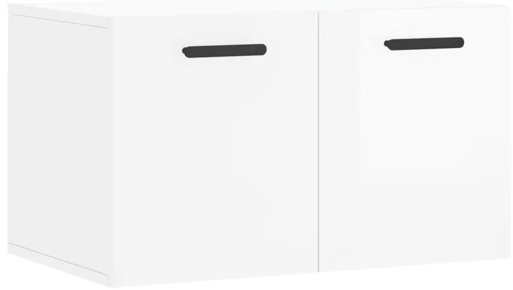 830030 vidaXL Стенен шкаф, бял гланц, 60x36,5x35 см, инженерно дърво