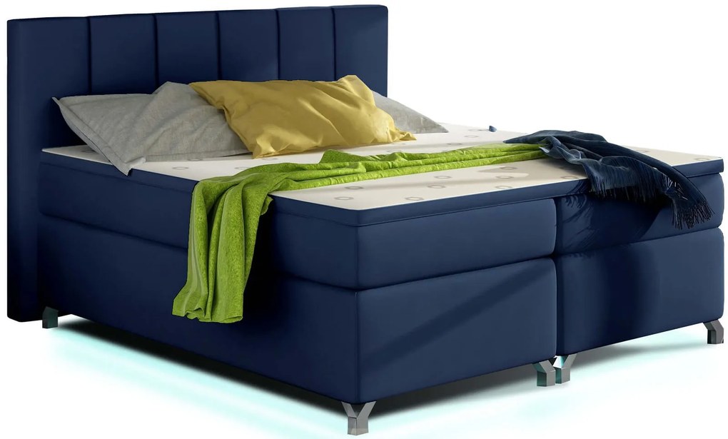 Тапицирано легло Basel Led-Mple Skouro-180 x 200