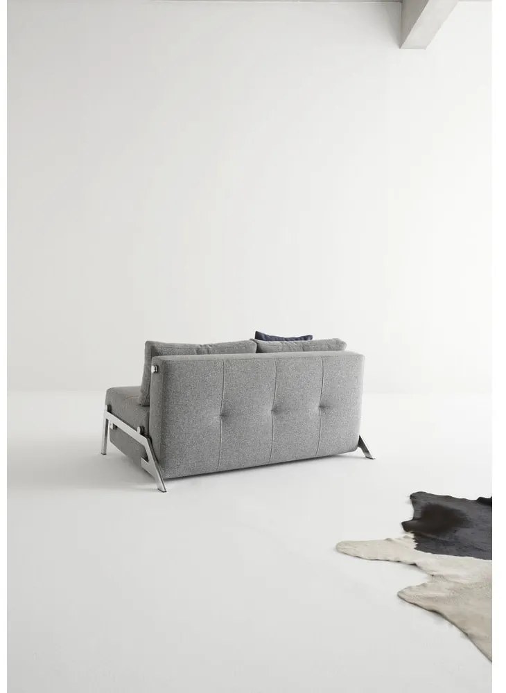 Сив разтегателен диван Chrome Twist Granite, 100 x 154 cm Cubed - Innovation