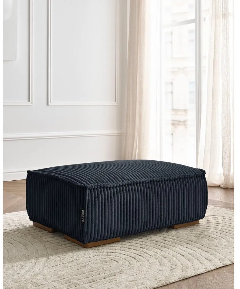 Черна табуретка от рипсено кадифе Chelsea – Bobochic Paris