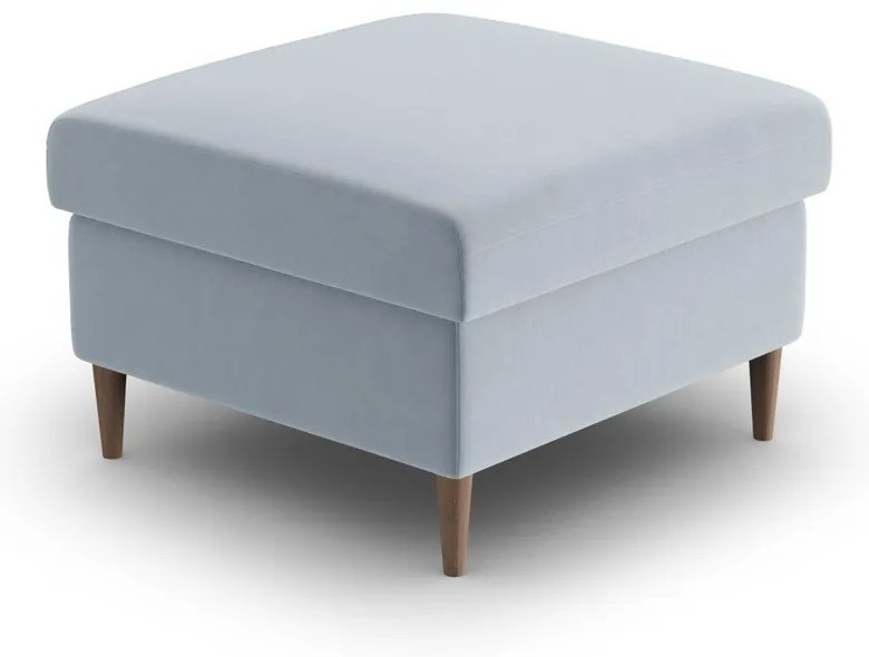 Светлосиня кадифена табуретка Kyoto – Cosmopolitan Design