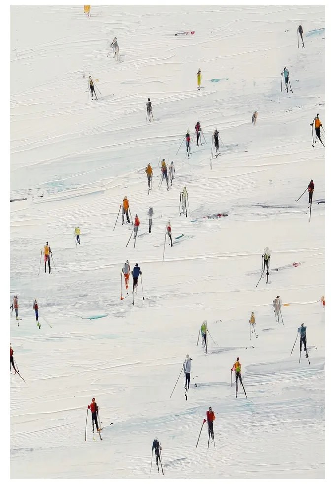 Картина на платно – Зимни забавления на склон