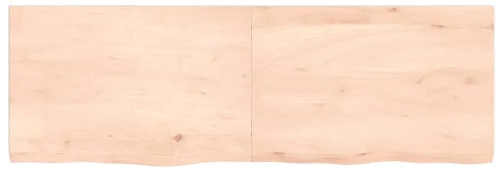 363574 vidaXL Стенен рафт, 120x40x(2-4) см, необработен масивен дъб