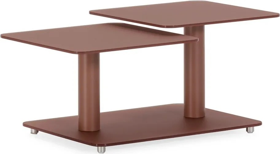 Теракотена стъклена масичка за кафе 54x115 cm Elvi – Marckeric