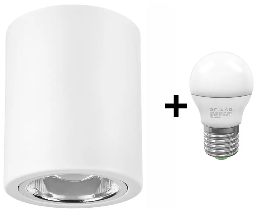 LED точково осветително тяло TACO 1xE27/15W/230V бяло