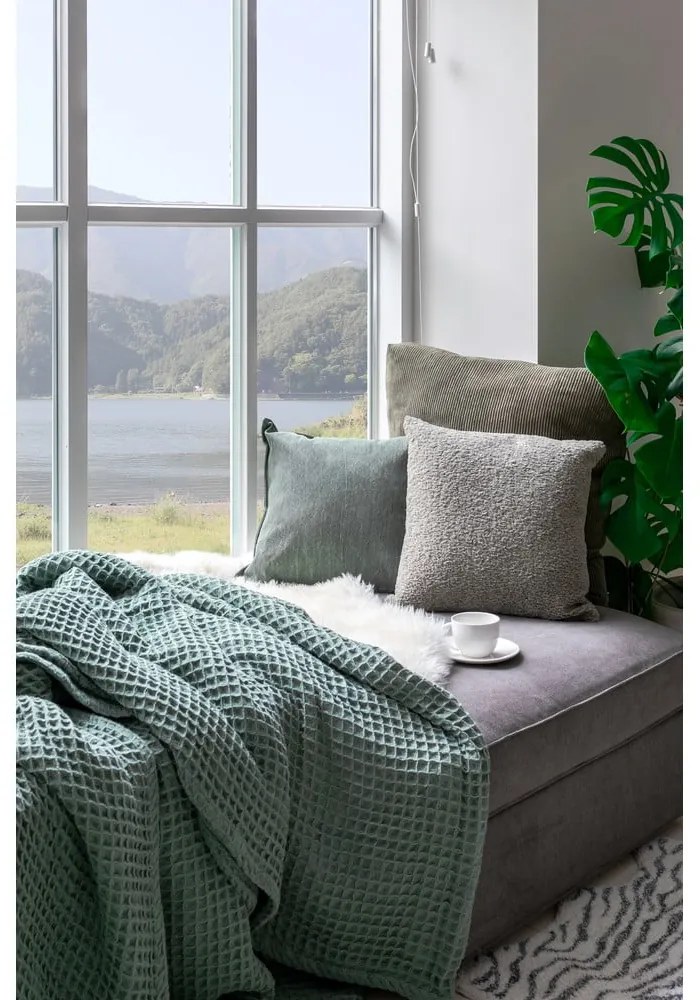 Синя декоративна възглавница Ребро, 60 x 60 cm - Tiseco Home Studio