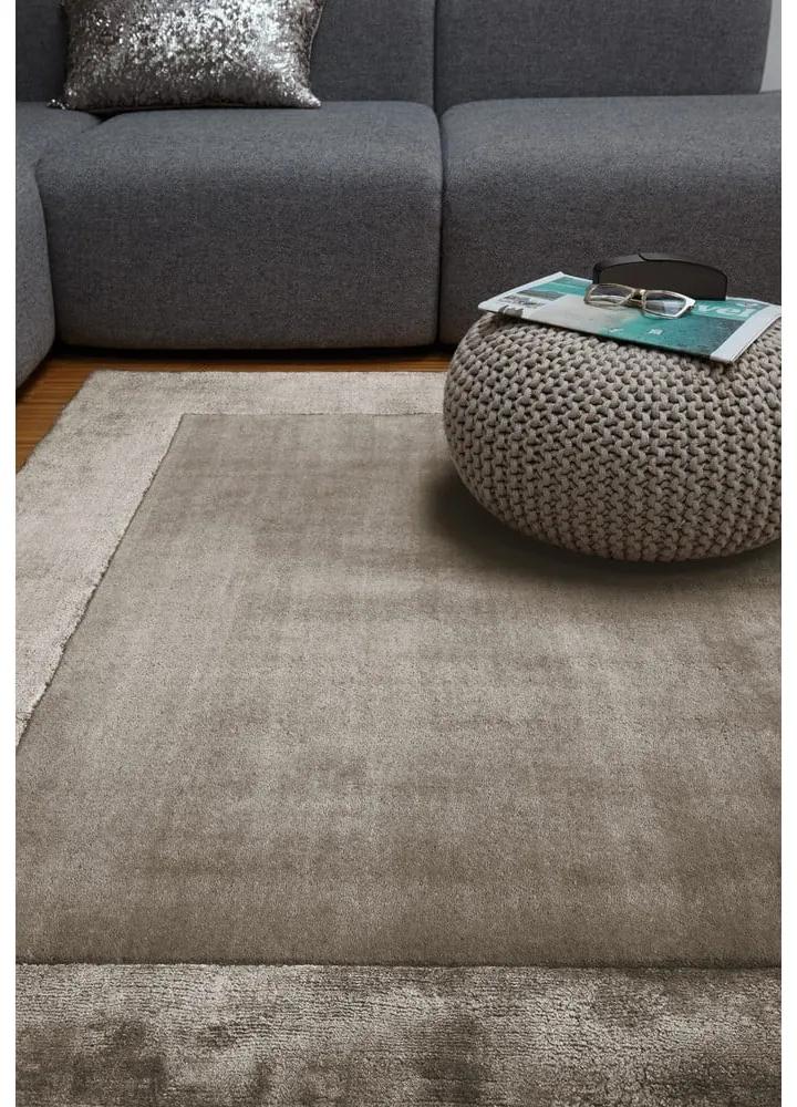 Кафяв ръчно изработен килим със смес от вълна 160x230 cm Ascot – Asiatic Carpets