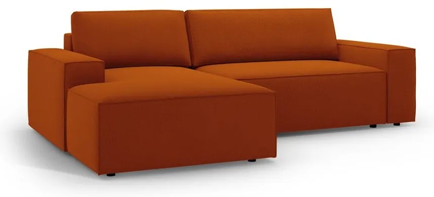 Сгъваем ъглов диван в тухлен цвят (ляв ъгъл) Jodie – Micadoni Home