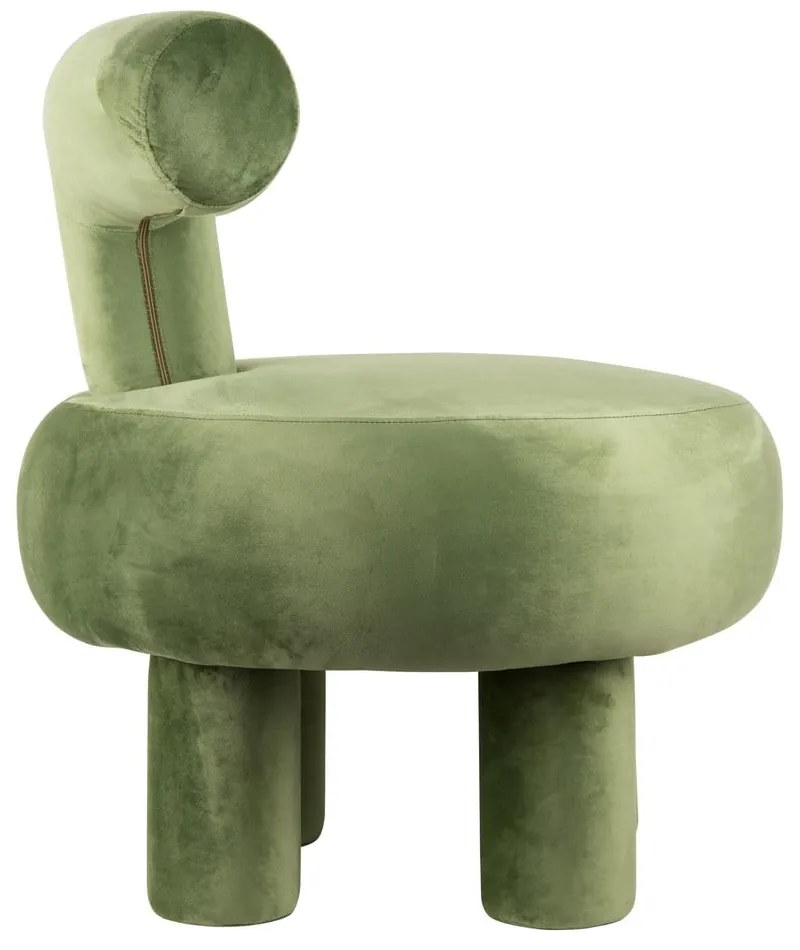 Светлозелено кадифено кресло Abrazo – Leitmotiv