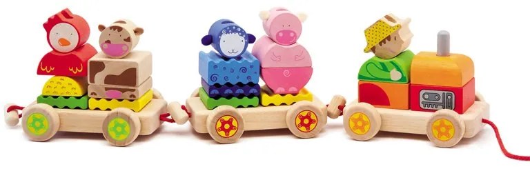 Djeco - Влакче дървено Creaferme DJ06314G