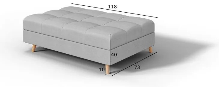 Сива табуретка за крака Ariella - Ropez