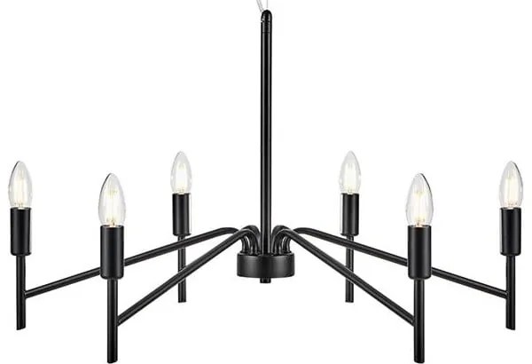 Черно висящо осветително тяло , ø 70 cm Monarch - Markslöjd