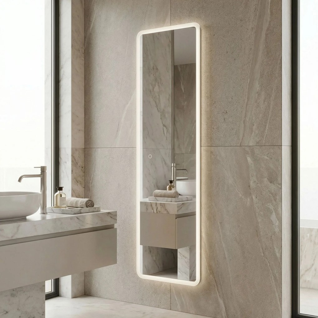 Огледало LED 150x50cm MOL-SQ