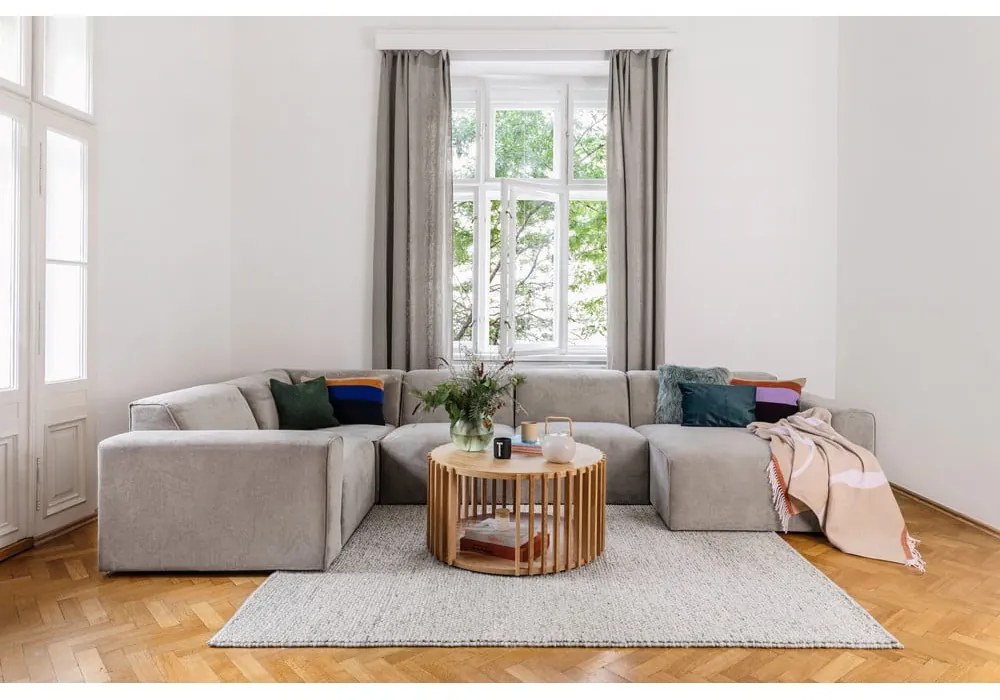 Модул за оранжев велурен диван (централна част) Sting - Scandic