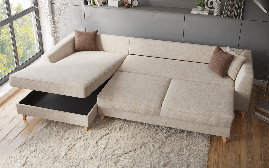 Разтегателен ъглов диван Болоня