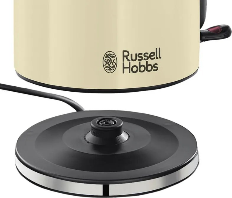 Електрическа кана Russell Hobbs Colours Plus Classic Cream 20415‑70, 2400W, 1.7 л, Бързо завиране, Скрит нагревател, 360° основа, Индикатор, Кремав