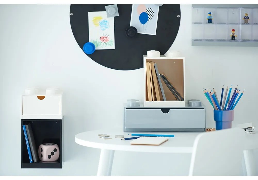 Сива кутия за бюро с чекмедже Brick - LEGO®