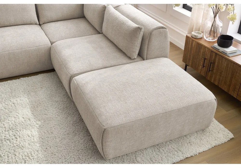 Бежов ъглов диван (променлив) Jeanne - Bobochic Paris