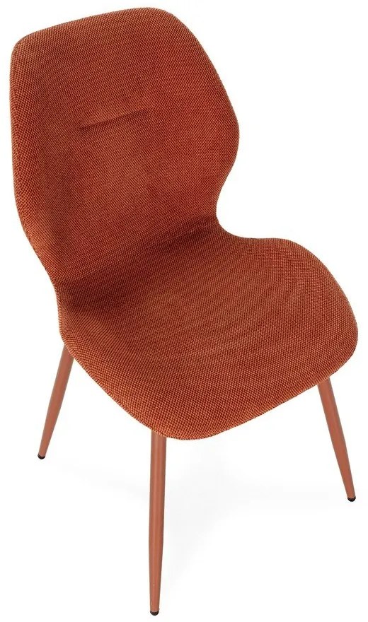 Теракотени тапицирани трапезни столове в комплект 4 бр. Ansu – Marckeric