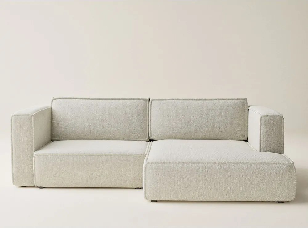 Кремав шенилов сгъваем/с място за съхранение ъглов диван (десен ъгъл) Velto – Maison de Rêve