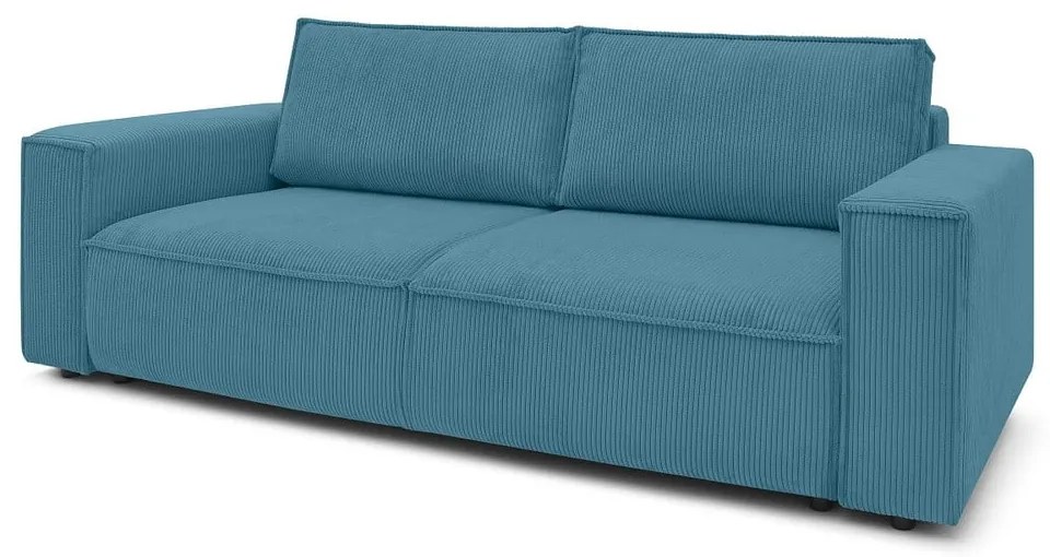 Тюркоаз сгъваем диван от рипсено кадифе 245 cm Nihad – Bobochic Paris