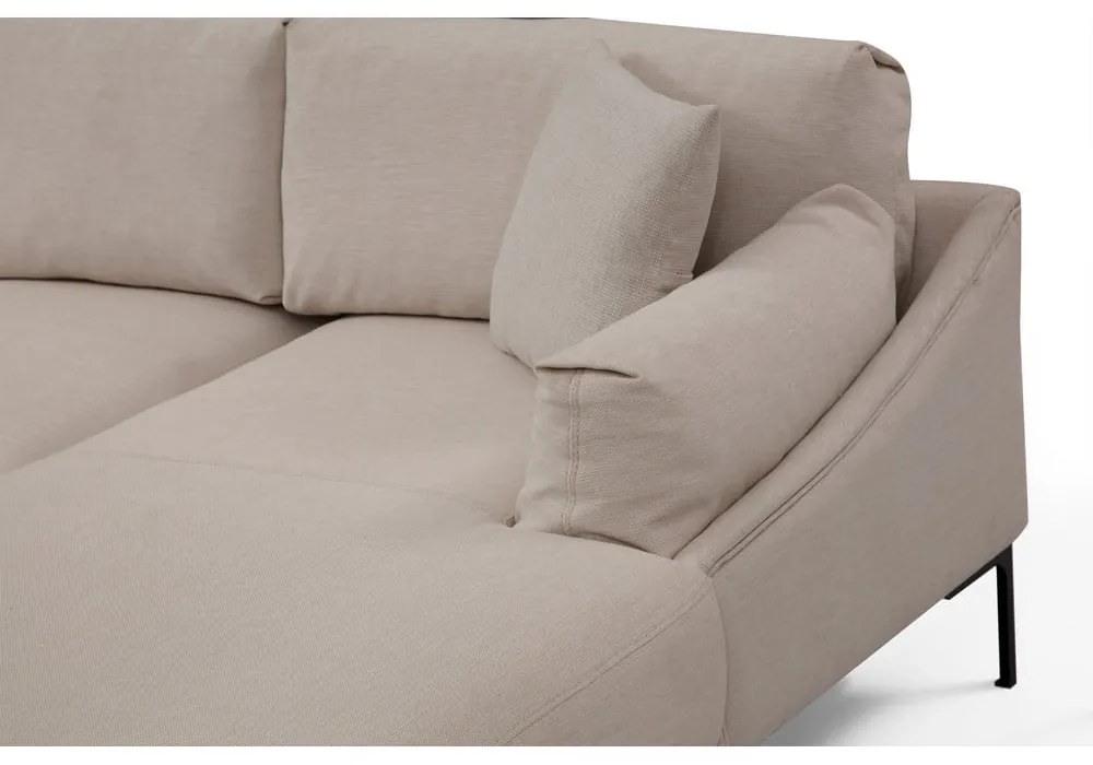 Светлобежов ъглов диван , десен ъгъл Leo - Artie