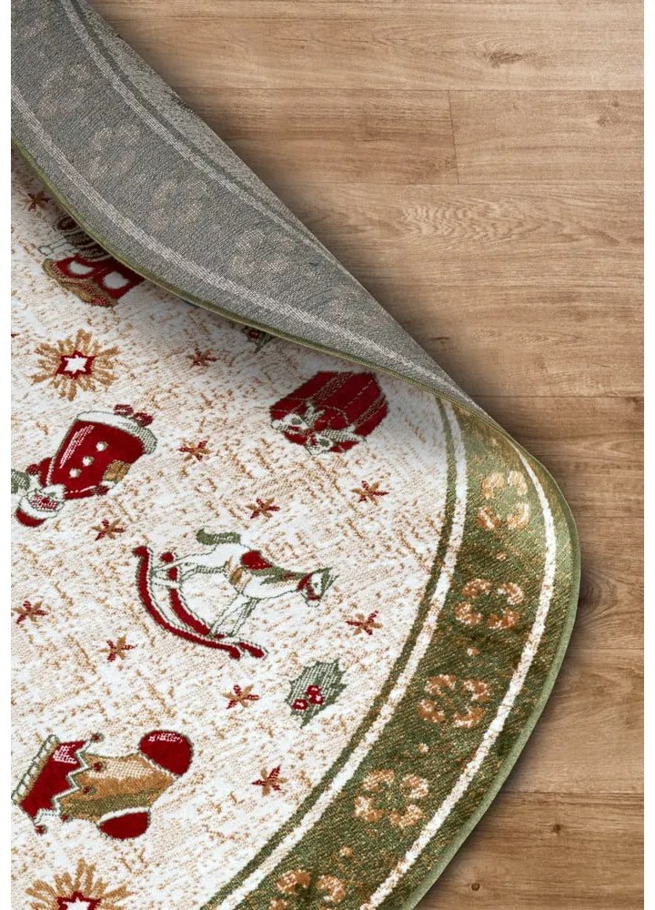 Зелен кръгъл килим с коледен мотив със смес от памук ø 200 cm Toy's Delight Green Christmas – Villeroy&amp;Boch