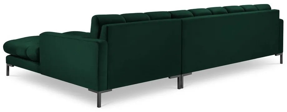 Тъмнозелен ъглов диван от кадифе , десен ъгъл Bali - Cosmopolitan Design
