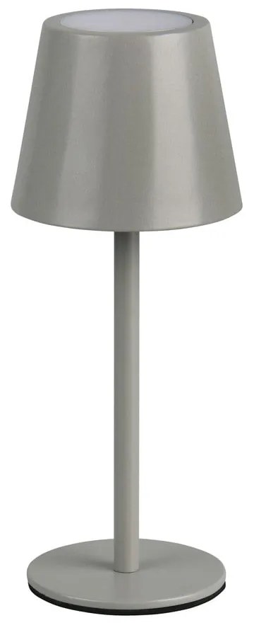 Сива LED настолна лампа с метален абажур (височина 21 cm) Diaz – Reality