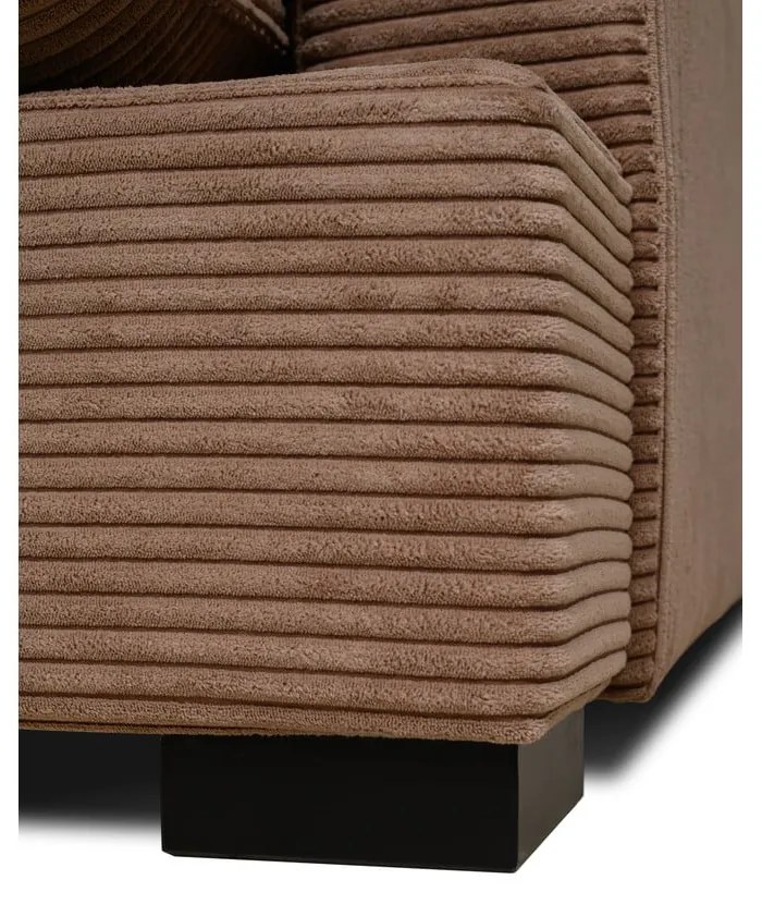 Светлокафяв диван от рипсено кадифе 132 cm Mobby – Scandic