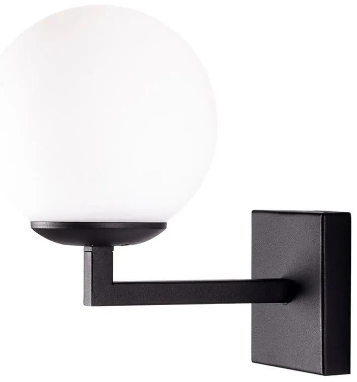 Черна метална стенна лампа ø 15 cm Profil - Squid Lighting