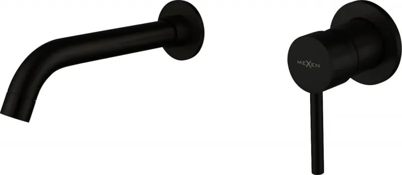 Mexen Alma скрита батерия за мивка, черна - 75015-70