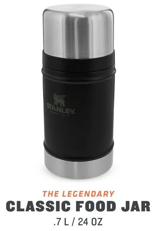 Черен термос за храна от неръждаема стомана 700 ml Legendary Classic Black – Stanley