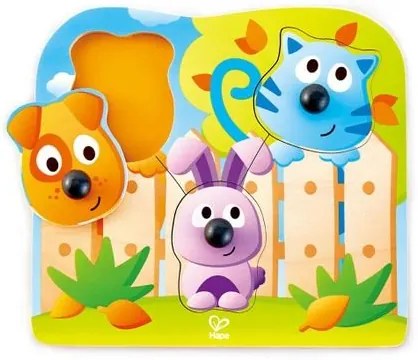 Hape - Дървен пъзел за бебета Животни