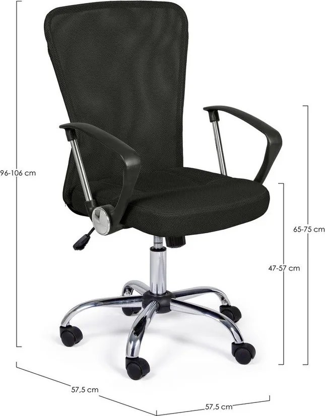 Черен тапициран офис стол Brisbane – Yes Everyday