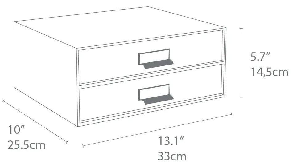 Бежова кутия за чекмеджета с 2 чекмеджета Birger - Bigso Box of Sweden