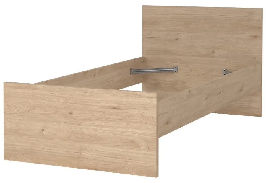 Единично легло от декор от дъб в естествен цвят 90x190 cm Naia – Tvilum