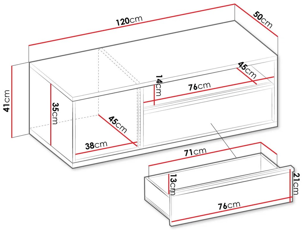 ТV шкаф Imola 1D1S