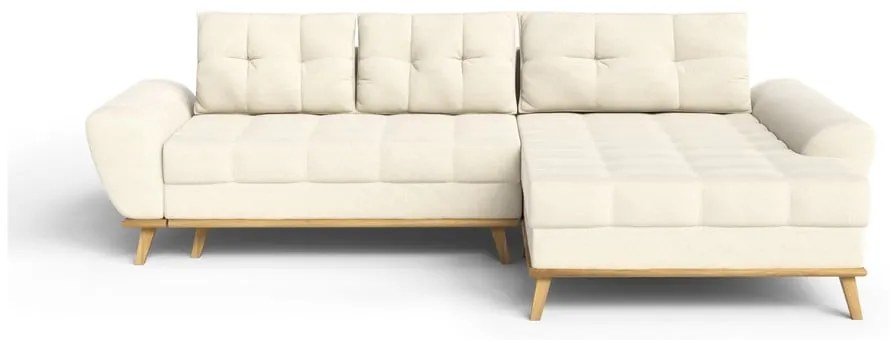 Кремав разтегателен ъглов диван (десен ъгъл) Balitco – Ropez